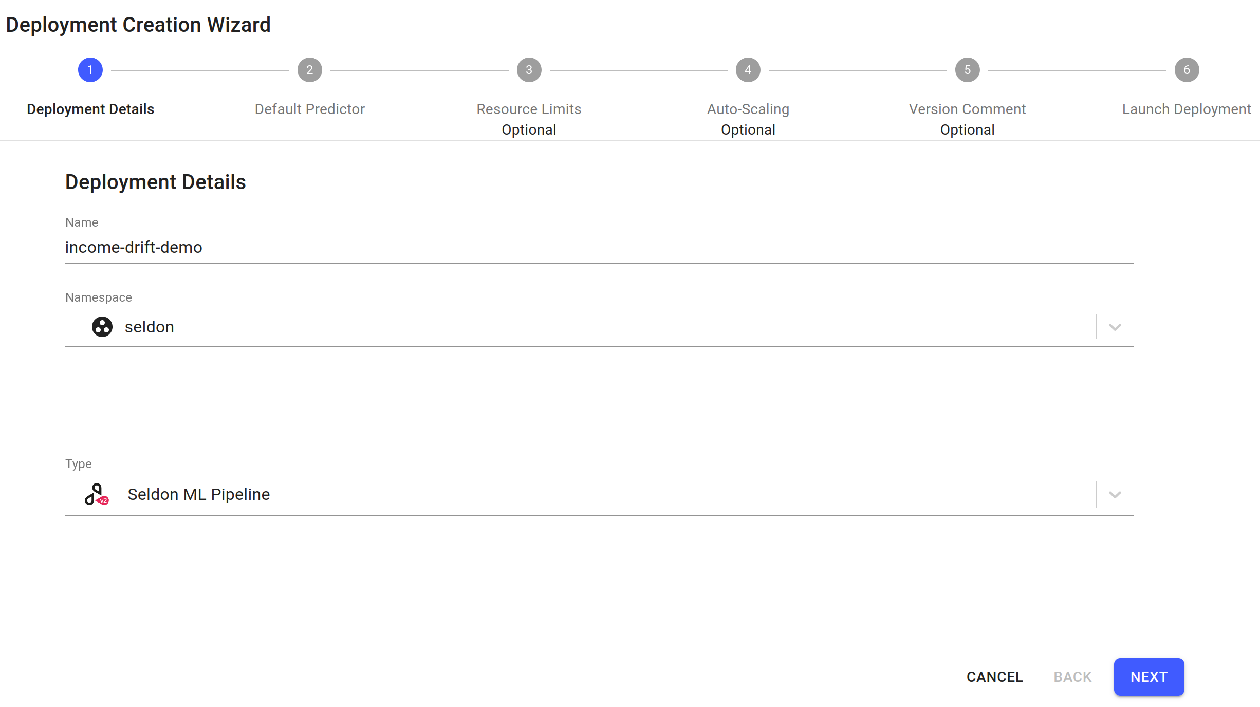 income drift demo wizard