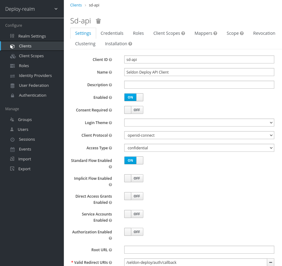 Keycloak auth code configuration