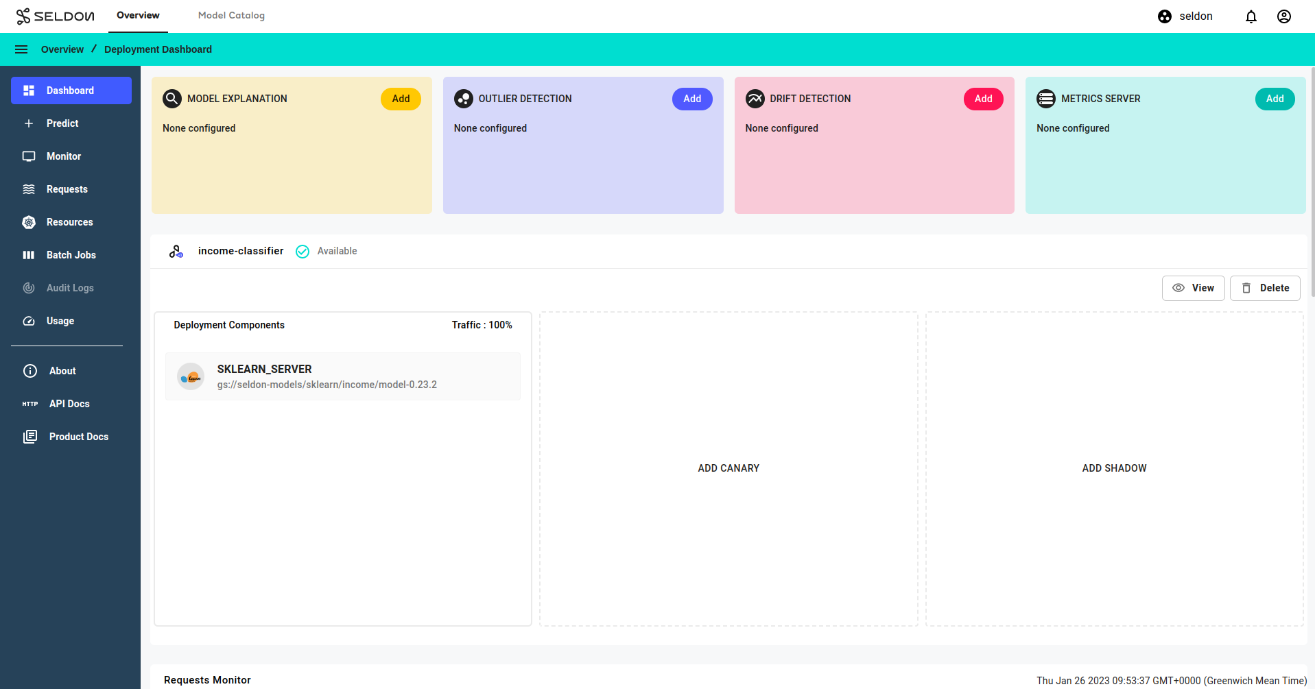 The "Create" button inside the Model Explanation card being clicked